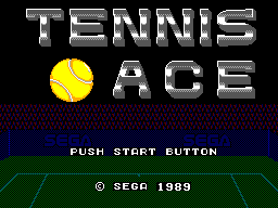 Tennis Ace title screen for Sega Master System